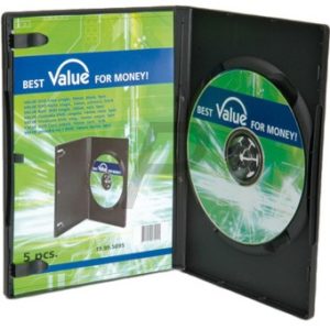 33145 - DVD Video Box Noir 5 Pièces - VALUE