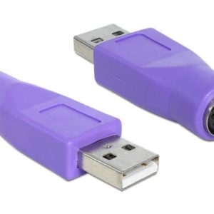 65461 - DELOCK USB Stecker zu PS/2-Buchse Adapter Für PS2-Gerät muss USB Kompatibel sein [65461]