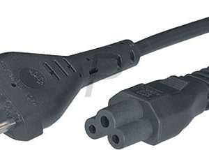 80004 - Notebook Power Cable, 3 pol., 1.8 m, black (Mickey) - CH
