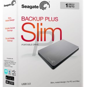 E05K14 - Disque 2.5" externe 1.0To (1000GB) - SEAGATE Backup Plus Slim Portable USB 3.0 [STDR1000201] - Silver