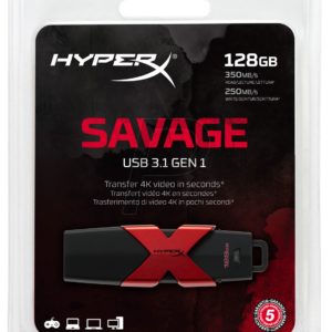 G17K11 - USB 3.1 Disk 128GB - KINGSTON DataTraveler HyperX Savage [HXS3/128GB]
