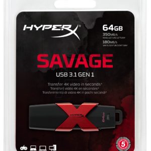 G17K13 - USB 3.1 Disk  64GB - KINGSTON DataTraveler HyperX Savage [HXS3/64GB]