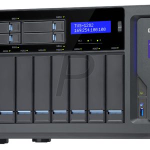 H05G08 - Boitier Ethernet (NAS) pour HDD 3.5" - QNAP TVS-1282-I3-8G [pour 8 disques SATA + 4 x 2.5” SSD] (Sans Disque)