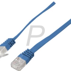 H11D13 - Câble RJ45  7,5m - Bleu - U/UTP Cat.6 - Les câbles droits plats (patch) conviennent pour le placement sous les tapis, seuils de porte, etc.