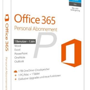 H31H07 - English MICROSOFT Office 365 Personnal 1 an 1 licence 1 PC ou Mac Product Key Card - No CD/DVD [QQ2-00790]