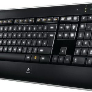 I17B09 - LOGITECH clavier US Wireless Illuminated Keyboard K800 Unifying [920-002394]