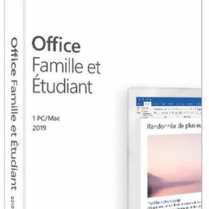 J02J10 - Français MICROSOFT Office 2019 Famille et Etudiant - PC & Mac - Pas de CD/DVD [79G-05045]