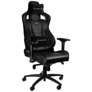 J08H02 - NOBLECHAIRS EPIC Nappaleder Gaming chair - Black [NBL-NL-BLA-001]