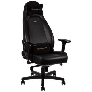 J08H03 - NOBLECHAIRS ICON Nappaleder Gaming chair - Black [NBL-ICN-NL-BLA]