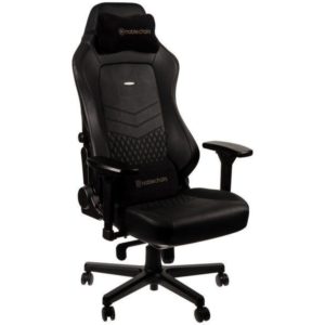 J10G10 - NOBLECHAIRS Hero Gaming Chair Echtleder - Black/Black [NBL-HRO-RL-BLA]