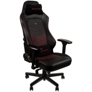 J10G11 - NOBLECHAIRS Hero Gaming Chair Echtleder - Black/Red [NBL-HRO-RL-BRD]