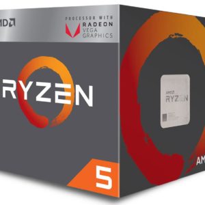J13B02 - AMD Ryzen 5 2400G Quad-Core with AMD Radeon Vega 11 [Socket AM4 - 2Mb - 3.6 GHz - 65W] - sans Ventilateur