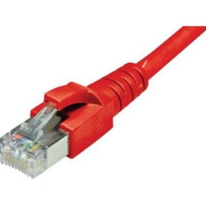 J21X18 - DATWYLER Câble RJ45: S/FTP  1 m Red Cat.6A, AWG26, 10Gbps, 500MHz [653658]