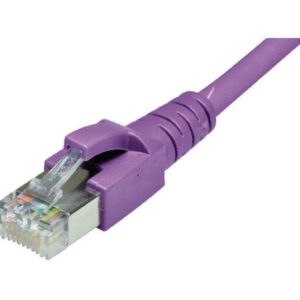 J21X20 - DATWYLER Câble RJ45: S/FTP  1 m Violet Cat.6A, AWG26, 10Gbps, 500MHz [653858]
