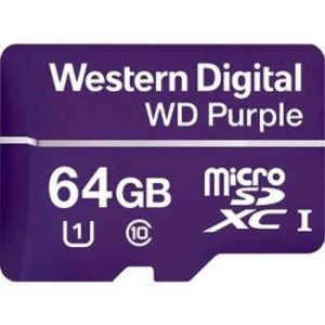 J23D14 - MicroSDXC Memory Card  64000MB (64GB ) WESTERN DIGITAL Purple Class 10 [WDD064G1P0A]
