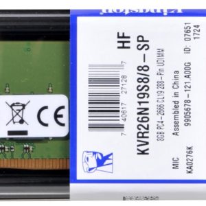 J28B39 - DDR4   8GB [1x8GB] 2666Mhz C19 - KINGSTON ValueRAM [KVR26N19S8/8]