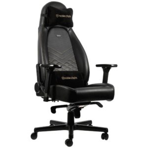 J30G01 - NOBLECHAIRS ICON Gaming Chair - Black/gold [NBL-ICN-PU-GOL]