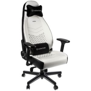 J30G02 - NOBLECHAIRS ICON Gaming Chair White/Black [NBL-ICN-PU-WBK]